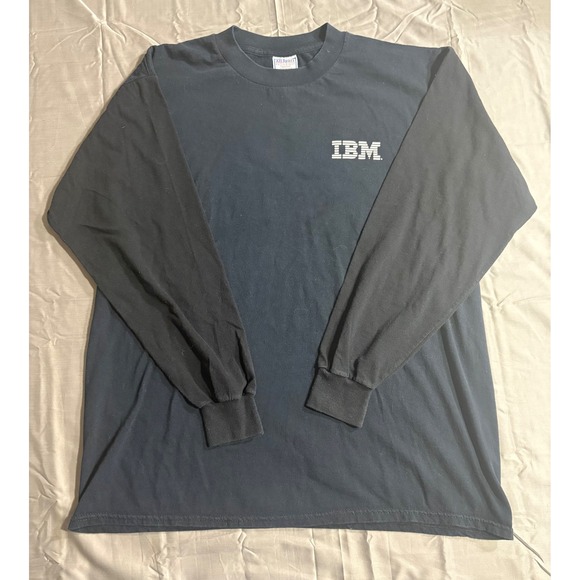 Vintage IBM RS/6000 Unix to the Extreme Long Sleeve Shirt All Sport XL Black USA